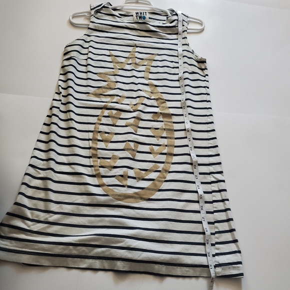 Anthropologie Whit Too Gleaming Lanai Dress- XSmall, striped with gold pineapple - Picture 11 of 13